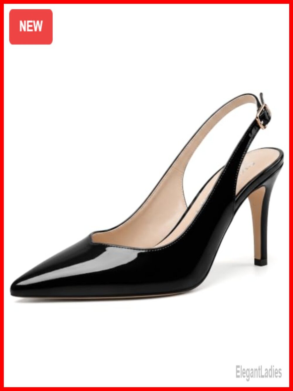 Slingback Pumps Pointed Toe Stiletto Heels